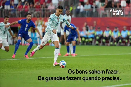 Os bons sabem fazer.  Os grandes fazem quando precisa.